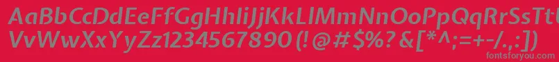 ExpletussansBolditalic Font – Gray Fonts on Red Background