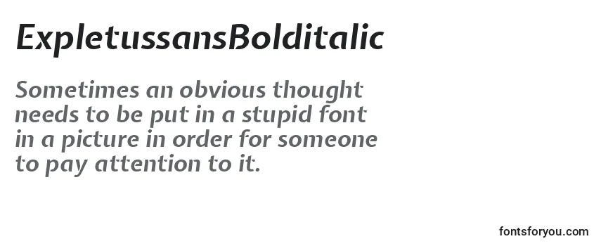 ExpletussansBolditalic Font