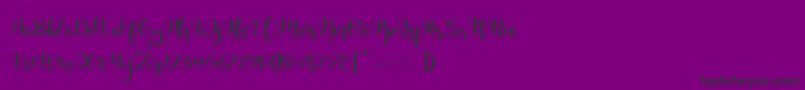 Quaked-Schriftart – Schwarze Schriften auf violettem Hintergrund