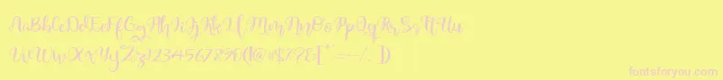 Quaked Font – Pink Fonts on Yellow Background