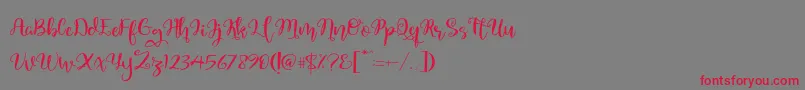 Quaked Font – Red Fonts on Gray Background