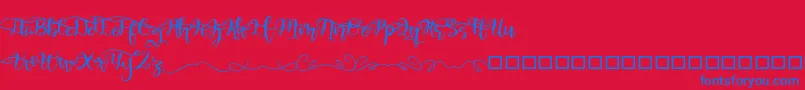 QuakedSwash Font – Blue Fonts on Red Background