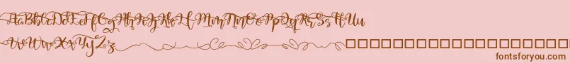 Шрифт QuakedSwash – коричневые шрифты на розовом фоне