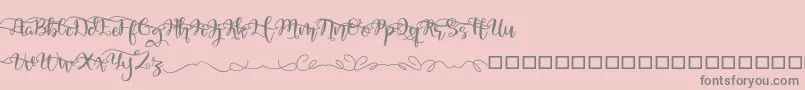 QuakedSwash-Schriftart – Graue Schriften auf rosa Hintergrund