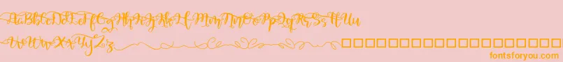 QuakedSwash Font – Orange Fonts on Pink Background