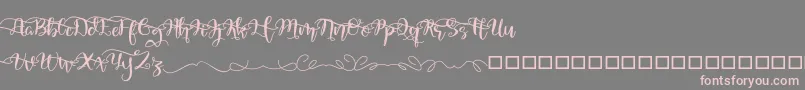 QuakedSwash Font – Pink Fonts on Gray Background