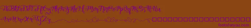 QuakedSwash Font – Purple Fonts on Brown Background