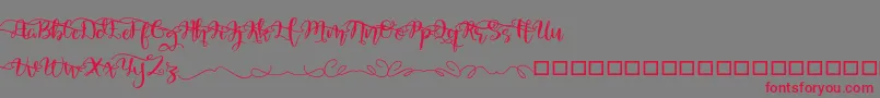 fuente QuakedSwash – Fuentes Rojas Sobre Fondo Gris