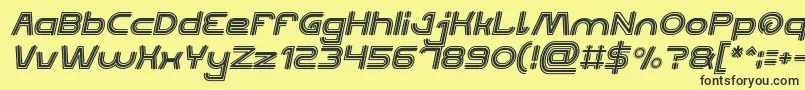 fuente QUALIFIED GOOD Bold Italic – Fuentes Negras Sobre Fondo Amarillo