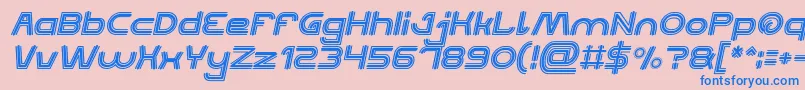 fuente QUALIFIED GOOD Bold Italic – Fuentes Azules Sobre Fondo Rosa