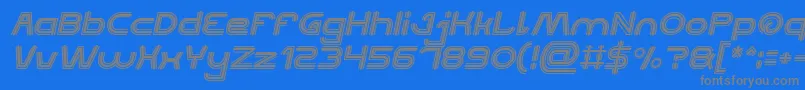 Шрифт QUALIFIED GOOD Bold Italic – серые шрифты на синем фоне