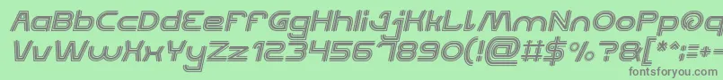 QUALIFIED GOOD Bold Italic Font – Gray Fonts on Green Background