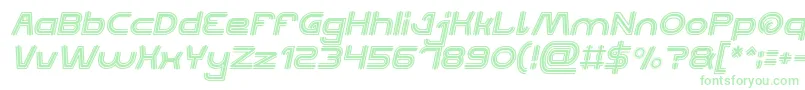 Fonte QUALIFIED GOOD Bold Italic – fontes verdes em um fundo branco