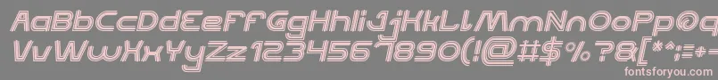 fuente QUALIFIED GOOD Bold Italic – Fuentes Rosadas Sobre Fondo Gris