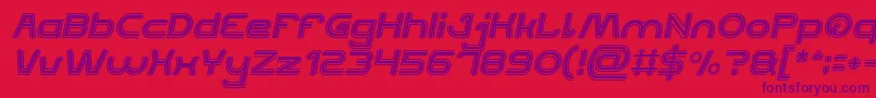 QUALIFIED GOOD Bold Italic Font – Purple Fonts on Red Background