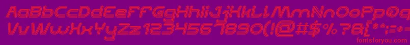 fuente QUALIFIED GOOD Bold Italic – Fuentes Rojas Sobre Fondo Morado