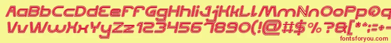 QUALIFIED GOOD Bold Italic Font – Red Fonts on Yellow Background