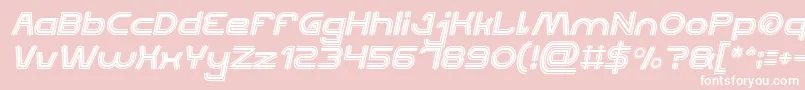 QUALIFIED GOOD Bold Italic Font – White Fonts on Pink Background