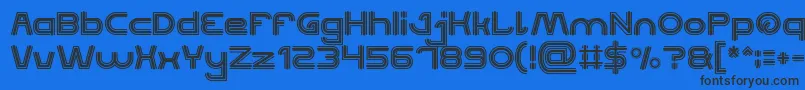 QUALIFIED GOOD Bold Font – Black Fonts on Blue Background