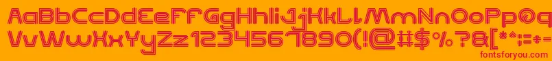 QUALIFIED GOOD Bold Font – Red Fonts on Orange Background