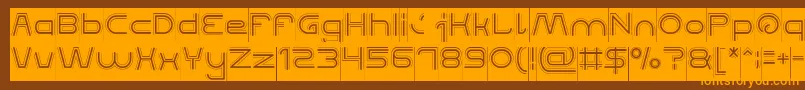 Шрифт QUALIFIED GOOD Inverse – оранжевые шрифты на коричневом фоне