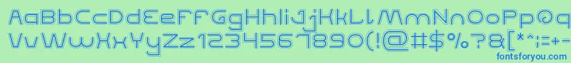 QUALIFIED GOOD Font – Blue Fonts on Green Background