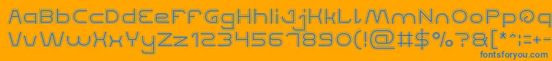 QUALIFIED GOOD Font – Blue Fonts on Orange Background