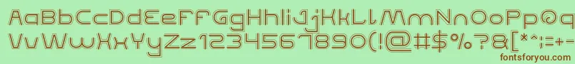 QUALIFIED GOOD Font – Brown Fonts on Green Background