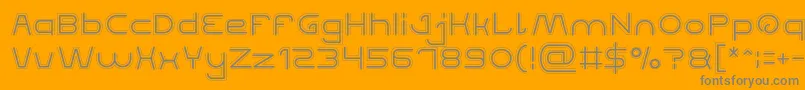 QUALIFIED GOOD-Schriftart – Graue Schriften auf orangefarbenem Hintergrund