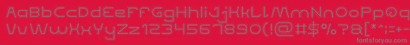 フォントQUALIFIED GOOD – 赤い背景に灰色の文字