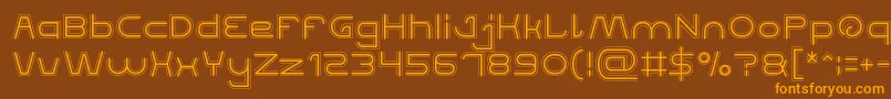 QUALIFIED GOOD Font – Orange Fonts on Brown Background