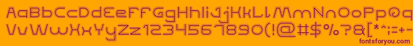 QUALIFIED GOOD Font – Purple Fonts on Orange Background