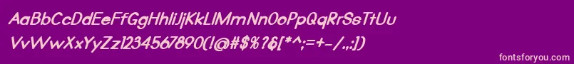 Qualio black italic Font – Pink Fonts on Purple Background