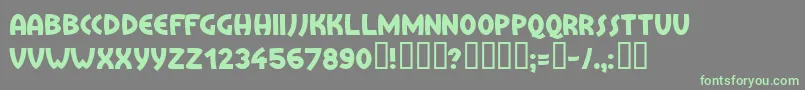 Treai ffy Font – Green Fonts on Gray Background