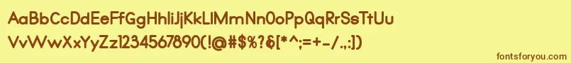 Qualio black Font – Brown Fonts on Yellow Background