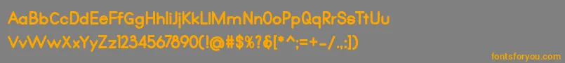 フォントQualio black – オレンジの文字は灰色の背景にあります。