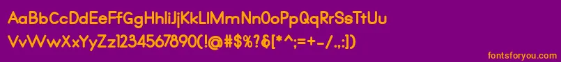 Qualio black Font – Orange Fonts on Purple Background