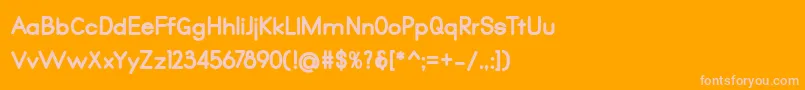 フォントQualio black – オレンジの背景にピンクのフォント