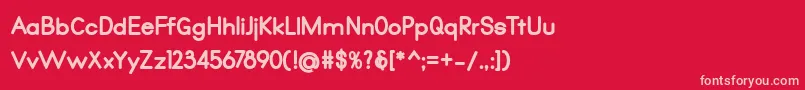 フォントQualio black – 赤い背景にピンクのフォント
