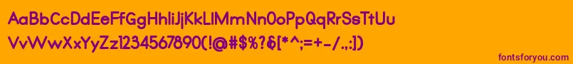 Qualio black Font – Purple Fonts on Orange Background