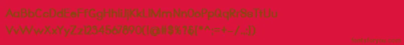 フォントQualio black – 赤い背景に茶色の文字