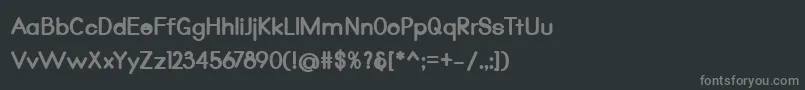 フォントQualio black – 黒い背景に灰色の文字