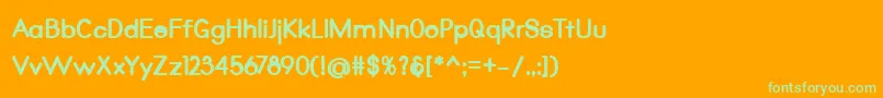 Qualio black Font – Green Fonts on Orange Background