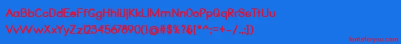 Qualio black Font – Red Fonts on Blue Background