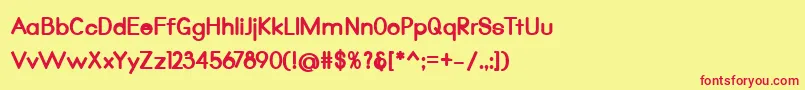 Qualio black Font – Red Fonts on Yellow Background