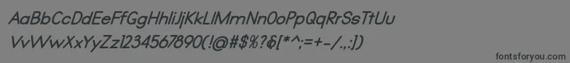 Qualio bold italic Font – Black Fonts on Gray Background