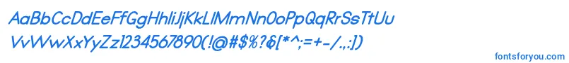 Шрифт Qualio bold italic – синие шрифты