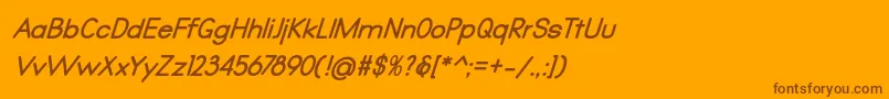 Qualio bold italic Font – Brown Fonts on Orange Background