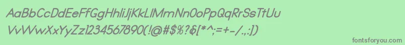 Qualio bold italic Font – Gray Fonts on Green Background