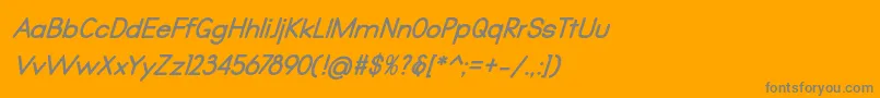 Шрифт Qualio bold italic – серые шрифты на оранжевом фоне